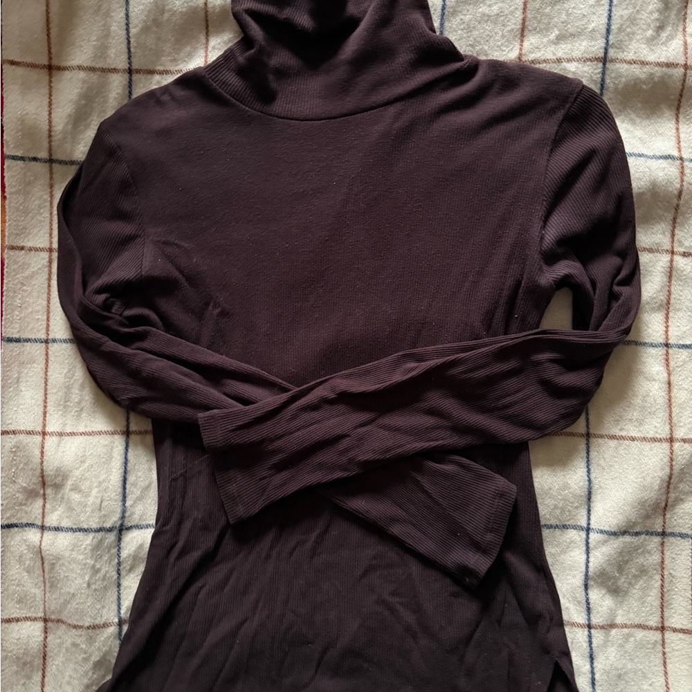 Dark Brown Turtleneck Sweater